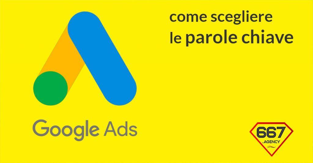 google ads scegliere parole chiave