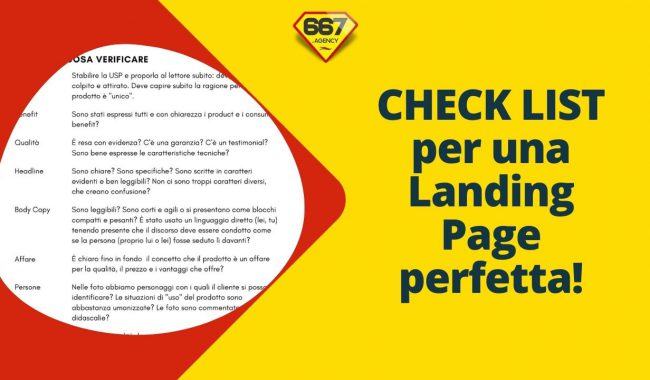 checklist landing page perfetta